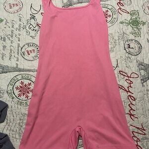 SHEIN Pink Ribbed Jumpsuit